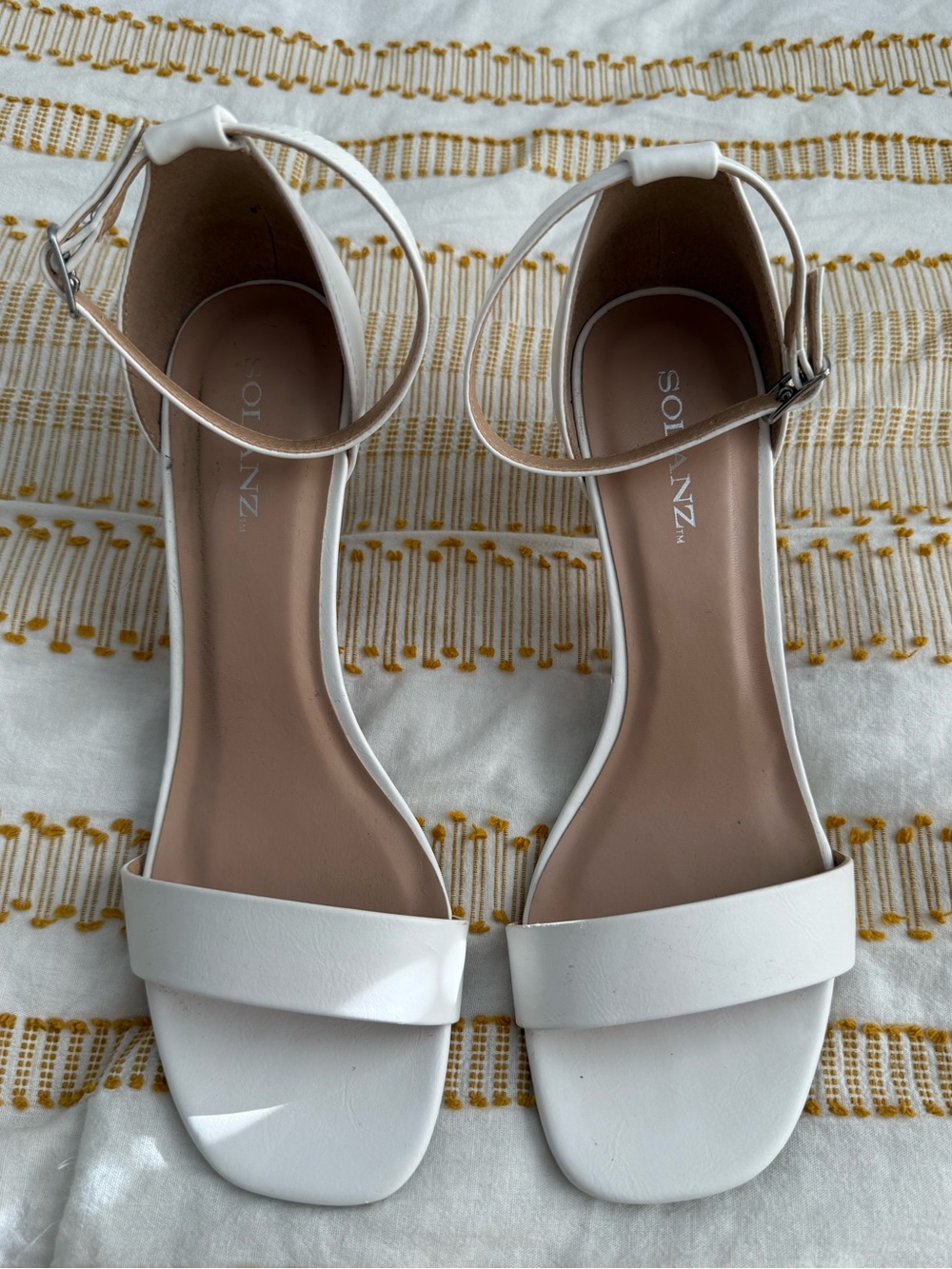 White Strappy Heels